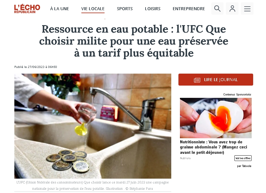 La Fuite De Leau En Eure Et Loir Le Journal Lecho R Publicain Pr Sente Les Pr Occupations