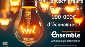 ENERGIE MOINS CHERE ENSEMBLE : 541 foyers euréliens ont choisi l’offre d’achat groupé !