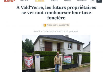 A Vald’Yerre, en Eure-et-Loir, la taxe foncière sera remboursée aux nouveaux propriétaires