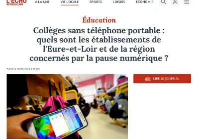 Collèges sans téléphone portable : quels sont les établissements de l’Eure-et-Loir et de la région concernés par la pause numérique ?